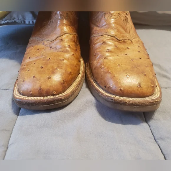 Lucchese Brown and Green Cowboy Boots - Picture 12 of 12